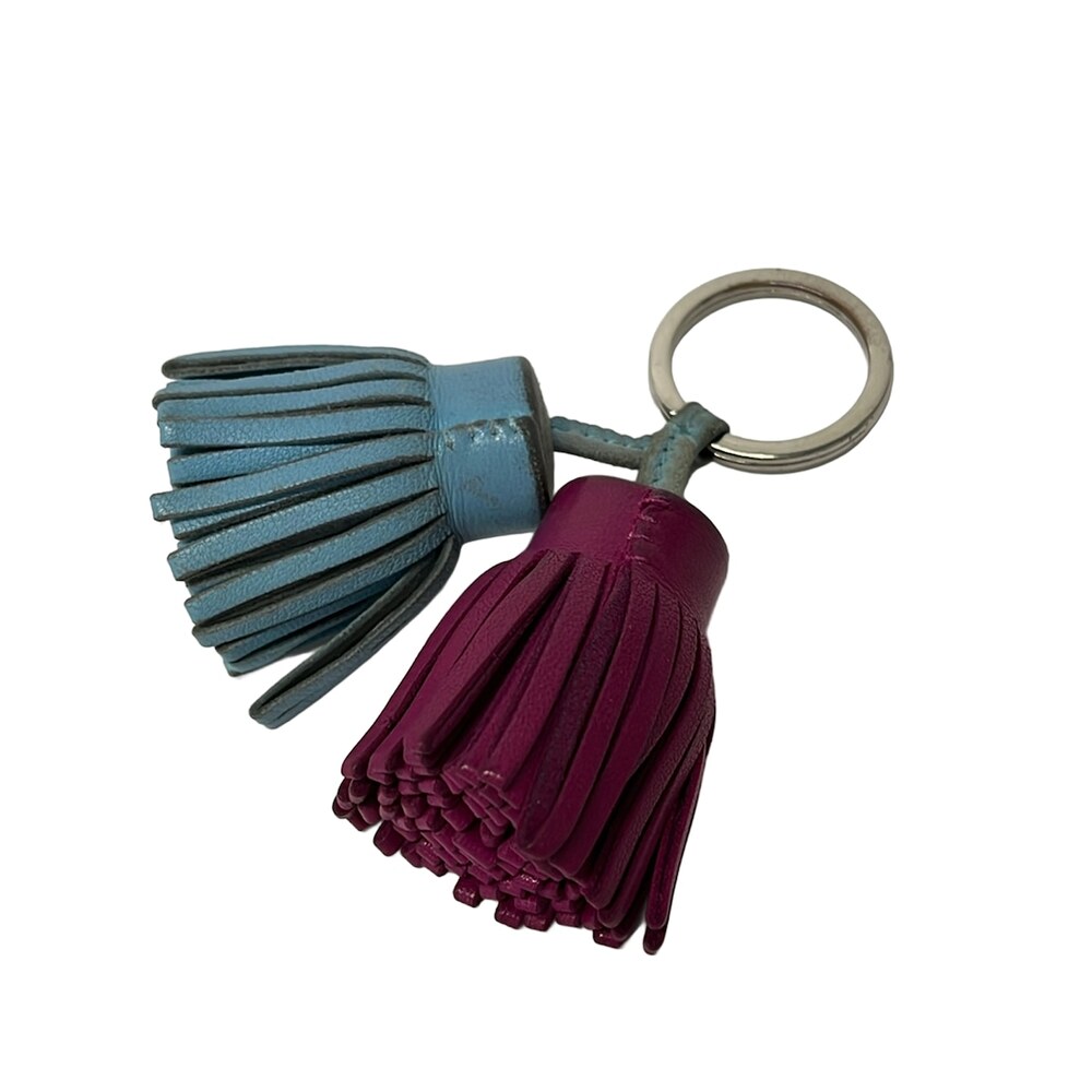 Hermès Carmen Uno Dos Bag Charm Celeste Rose Purple
